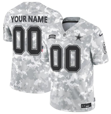 Custom Dallas Cowboys camo Salute To Service jersey