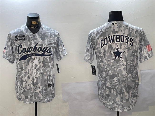Team Big Logo Dallas Cowboys camo Salute To Service jersey