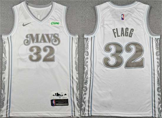 Cooper Flagg Dallas Mavericks white City Edition jersey