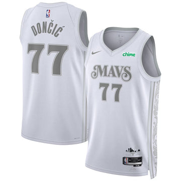 Luka Doncic Dallas Mavericks white City Edition jersey