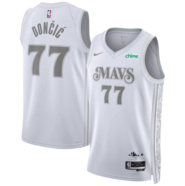 Luka Doncic Dallas Mavericks white City Edition jersey