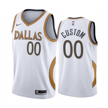 Custom Dallas Mavericks white City Edition jersey