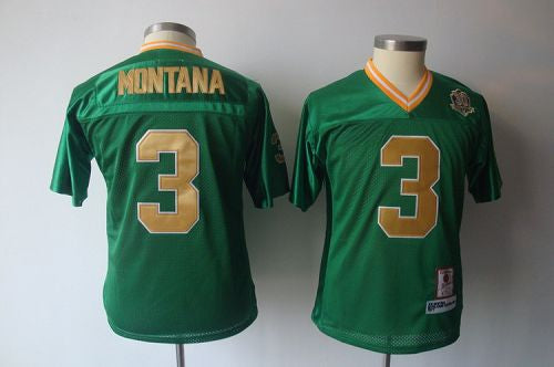 Joe Montana Notre Dame Fighting Irish green jersey