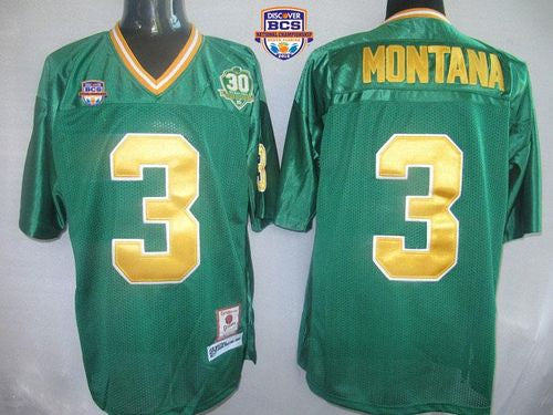 Joe Montana Notre Dame Fighting Irish green jersey