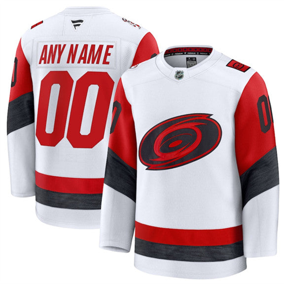 Custom Carolina Hurricanes white Away jersey