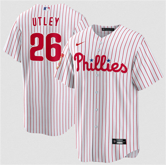 Chase Utley Philadelphia Phillies white jersey
