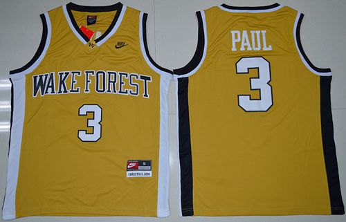 Chris Paul Wake Forest Demon Deacons gold jersey