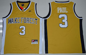 Chris Paul Wake Forest Demon Deacons gold jersey