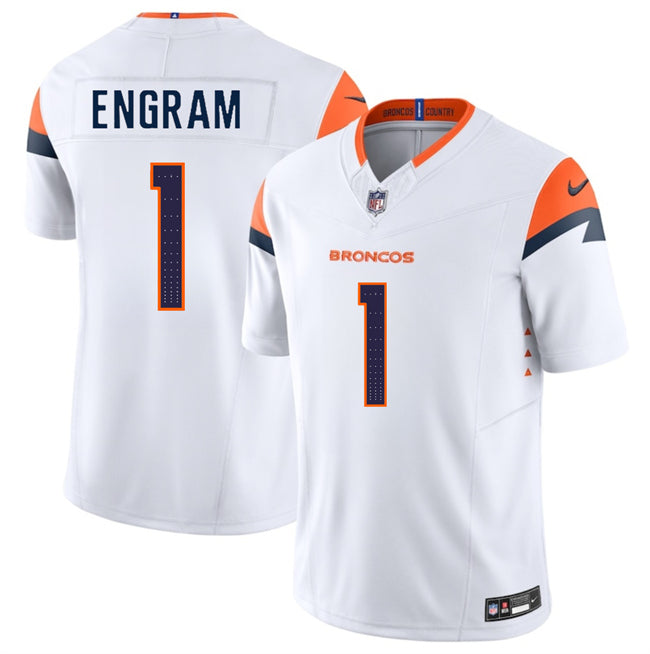 Evan Engram Denver Broncos white jersey