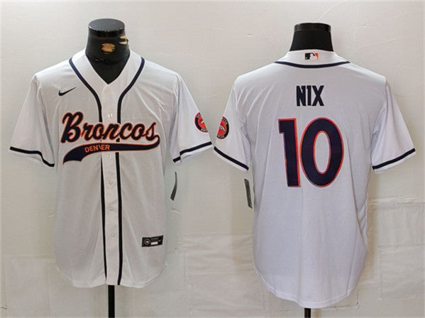 Bo Nix Denver Broncos white jersey