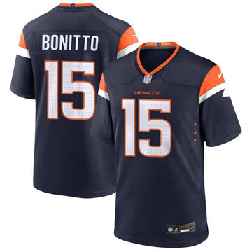 Nik Bonitto Denver Broncos navy Game jersey