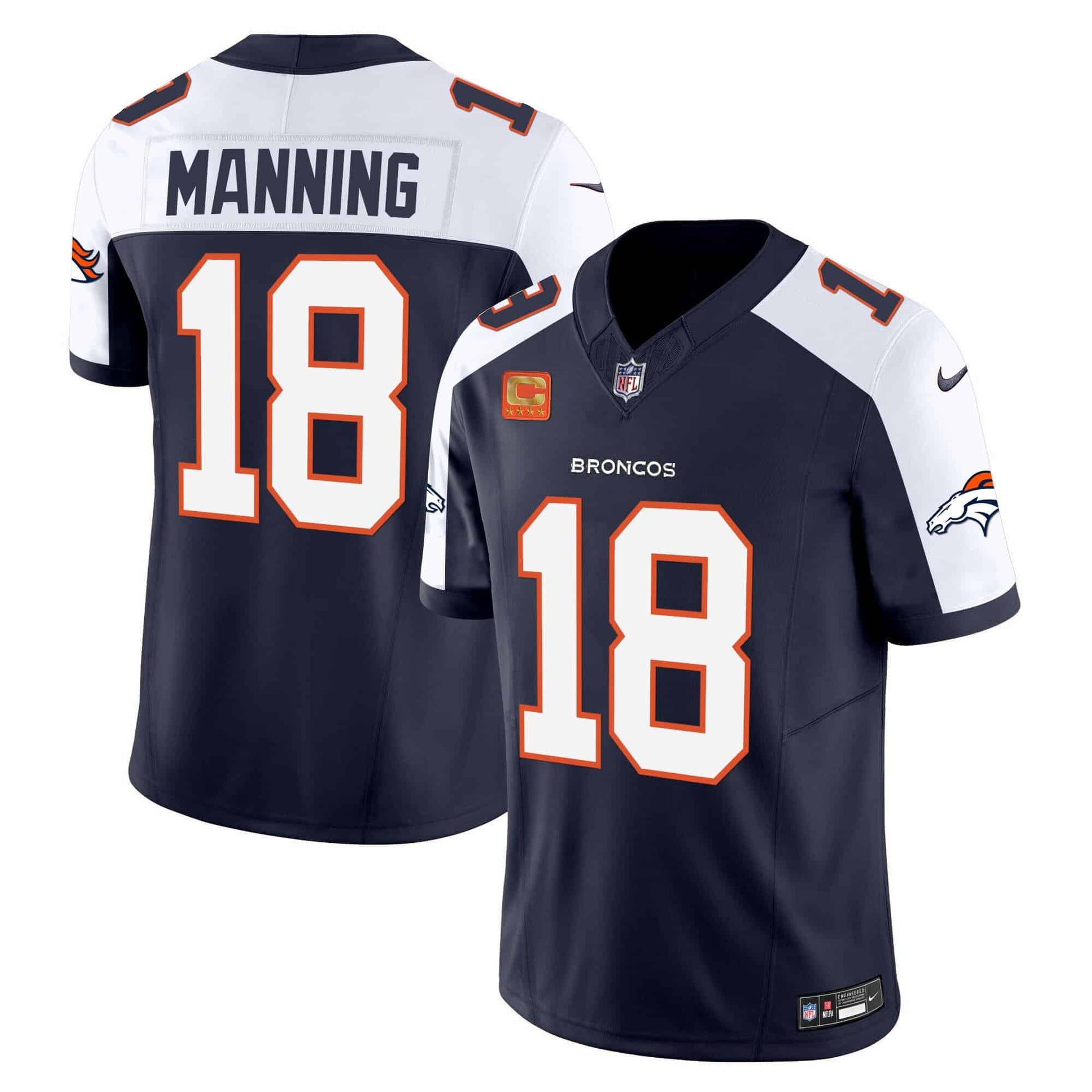 Peyton Manning Denver Broncos navy jersey
