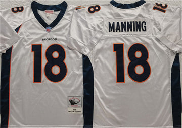 Peyton Manning Denver Broncos white Throwback jersey