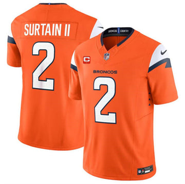 Pat Surtain II Denver Broncos orange jersey