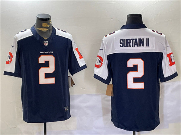 Patrick Surtain II Denver Broncos navy Throwback jersey