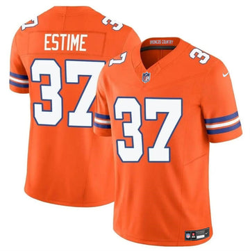Audric Estime Denver Broncos orange Throwback jersey
