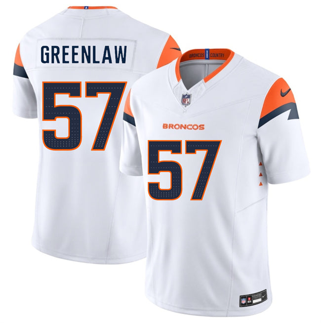 Dre Greenlaw Denver Broncos white FUSE jersey