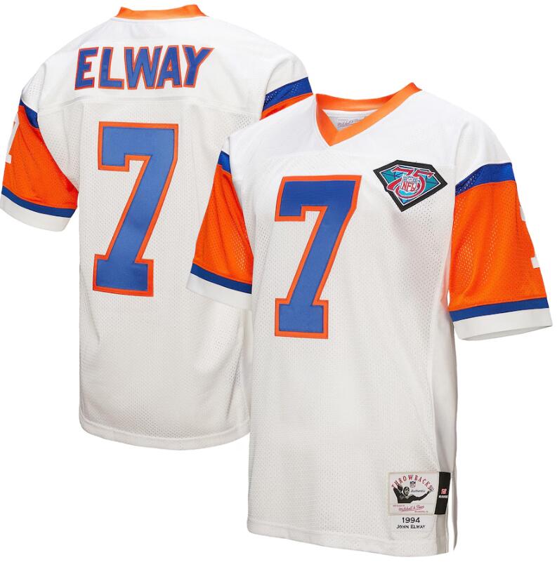 John Elway Denver Broncos white Throwback jersey