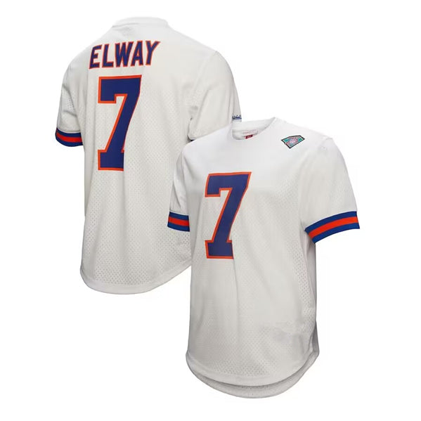 John Elway Denver Broncos white jersey