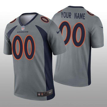 Custom Denver Broncos gray Inverted Legend jersey