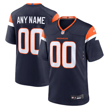 Custom Denver Broncos navy Throwback jersey