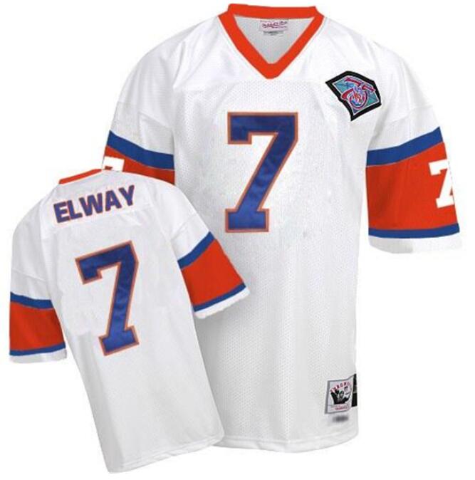 Custom Denver Broncos white Throwback jersey