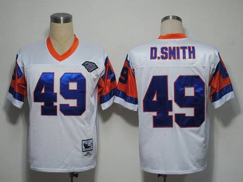 Custom Denver Broncos white Throwback jersey