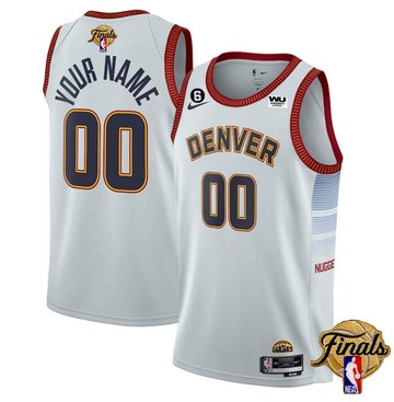 Custom Denver Nuggets white jersey