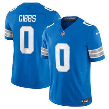 Jahymr Gibbs Detroit Lions blue jersey