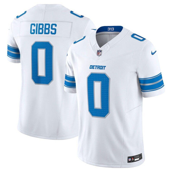 Jahymr Gibbs Detroit Lions white FUSE jersey