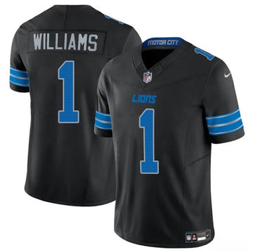Jameson Williams Detroit Lions black FUSE jersey