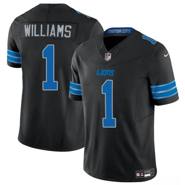 Jameson Williams Detroit Lions black FUSE jersey