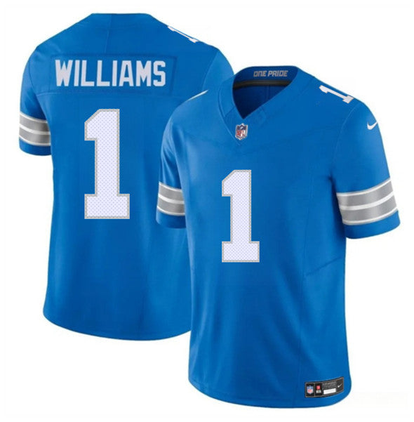 Jameson Williams Detroit Lions blue jersey