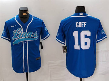 Jared Goff Detroit Lions blue jersey