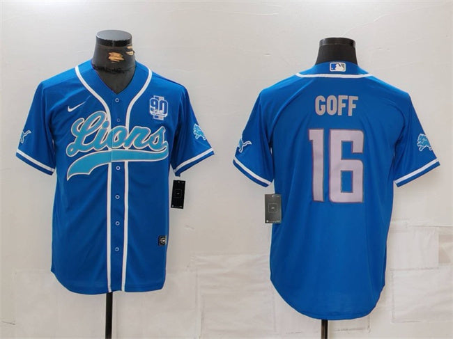 Jared Goff Detroit Lions blue jersey
