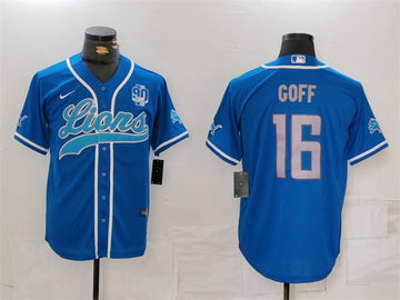 Jared Goff Detroit Lions blue jersey