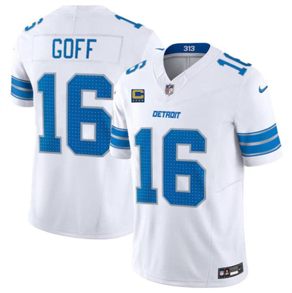 Jared Goff Detroit Lions white jersey