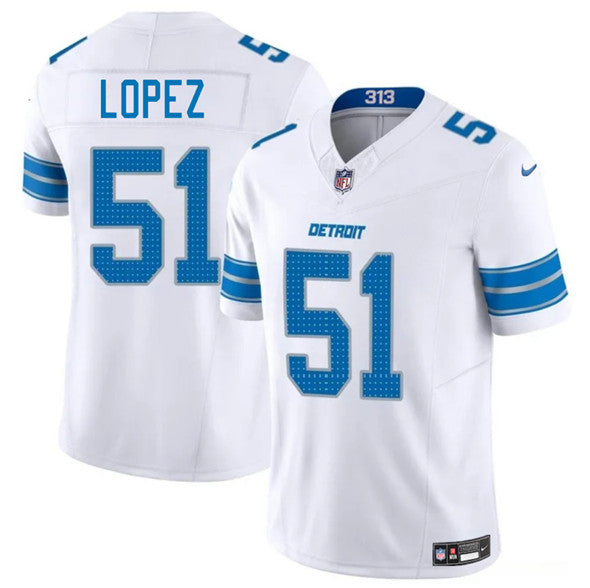 Roy Lopez Detroit Lions white jersey