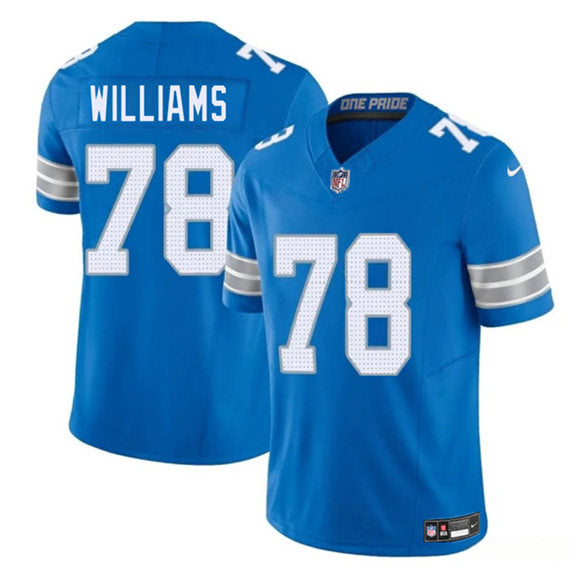 Tyleik Williams Detroit Lions blue jersey