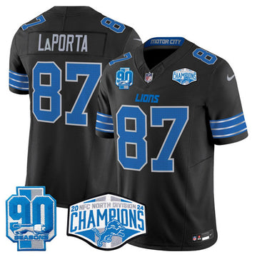 Sam LaPorta Detroit Lions black jersey