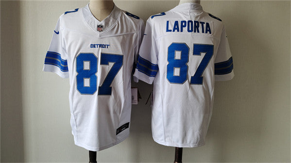 Sam LaPorta Detroit Lions white jersey