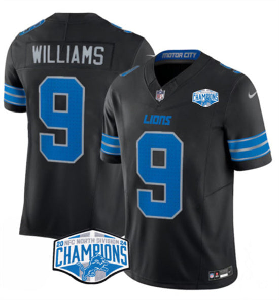 Jameson Williams Detroit Lions black jersey