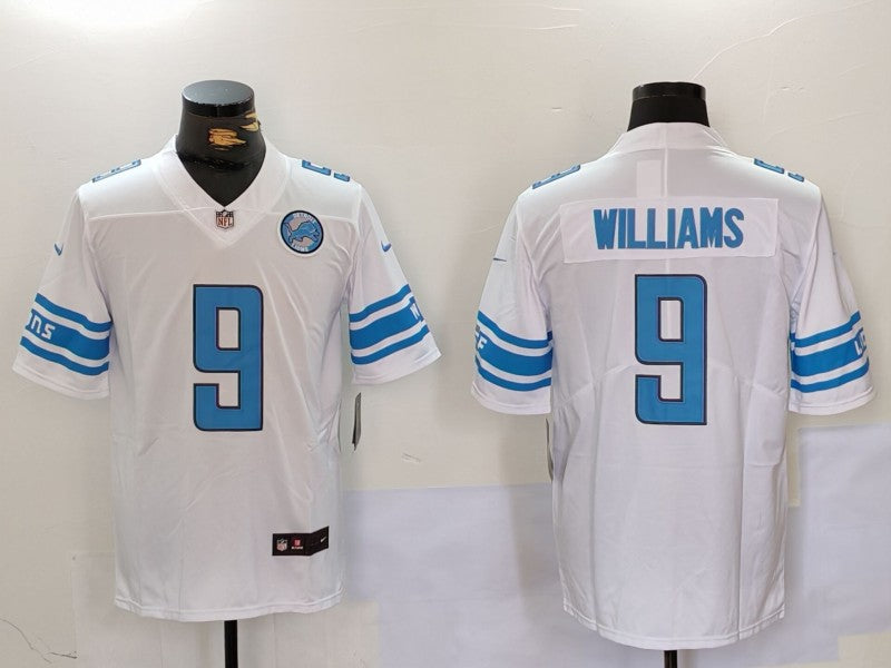 Jameson Williams Detroit Lions white jersey