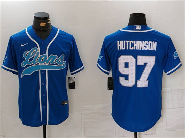 Aidan Hutchinson Detroit Lions blue jersey