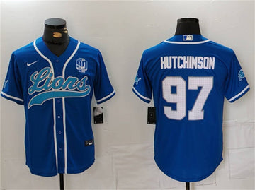 Aidan Hutchinson Detroit Lions blue jersey