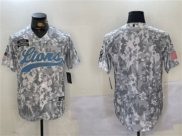 Custom Detroit Lions camo Salute To Service jersey