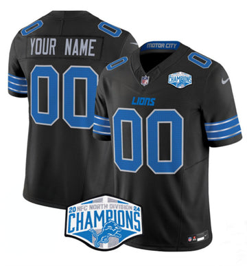 Custom Detroit Lions black jersey
