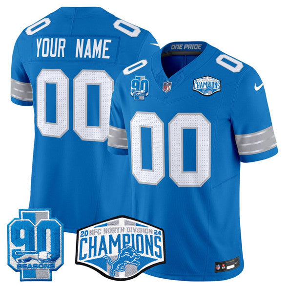 Custom Detroit Lions blue jersey