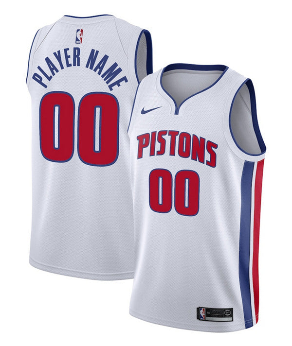 Custom Detroit Pistons white City Edition jersey