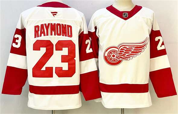Lucas Raymond Detroit Red Wings white jersey